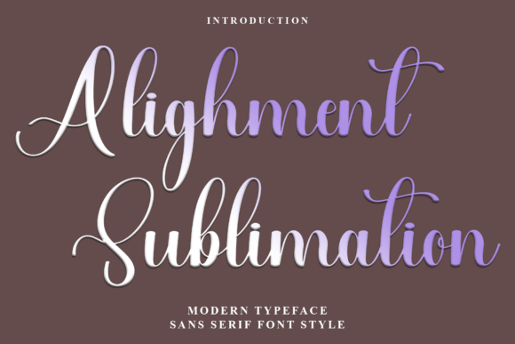 Alighment Sublimation: A Warm Font for Creative Designs
