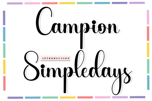 Campion Simpledays: A Handwritten Font for Elegant Design