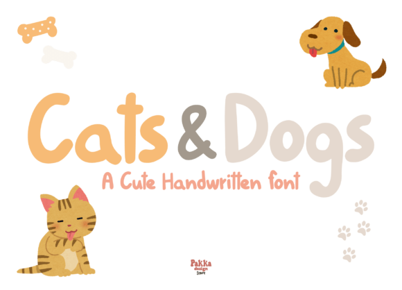 Cats and Dogs Handwritten: A Playful Font for Creative Projects