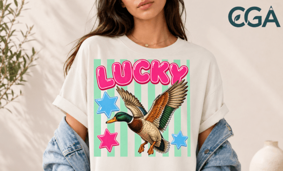 Lucky Duck Vintage Retro Pun Png: Elevate Your Visual Communication