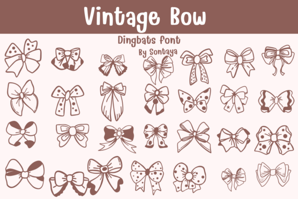 Unlock Timeless Charm with Vintage Bow Fonts and Design Assets
